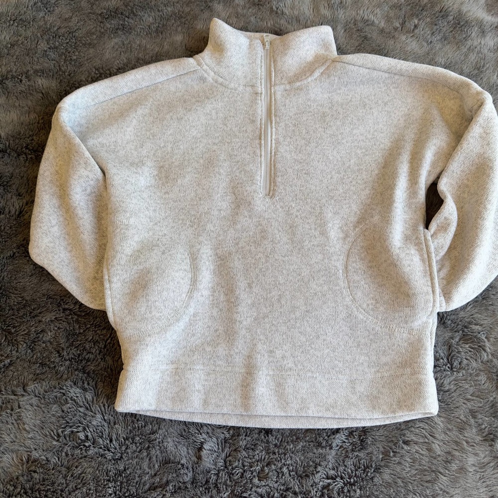 Oversized Mock-Neck Sweater-Fleece 1/2-Zip Pullover Girls - Picture 2 of 14